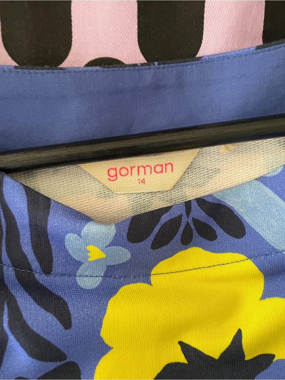 Gorman organic cotton Blue floral tiered Dress marimekko Scandinavian style - Picture 8 of 8